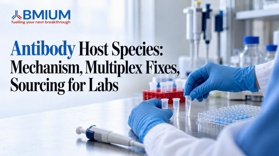 Researcher comparing antibody host species samples