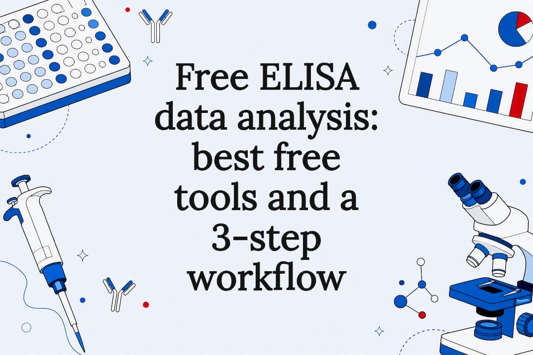 Decorative ELISA analysis title card illustration