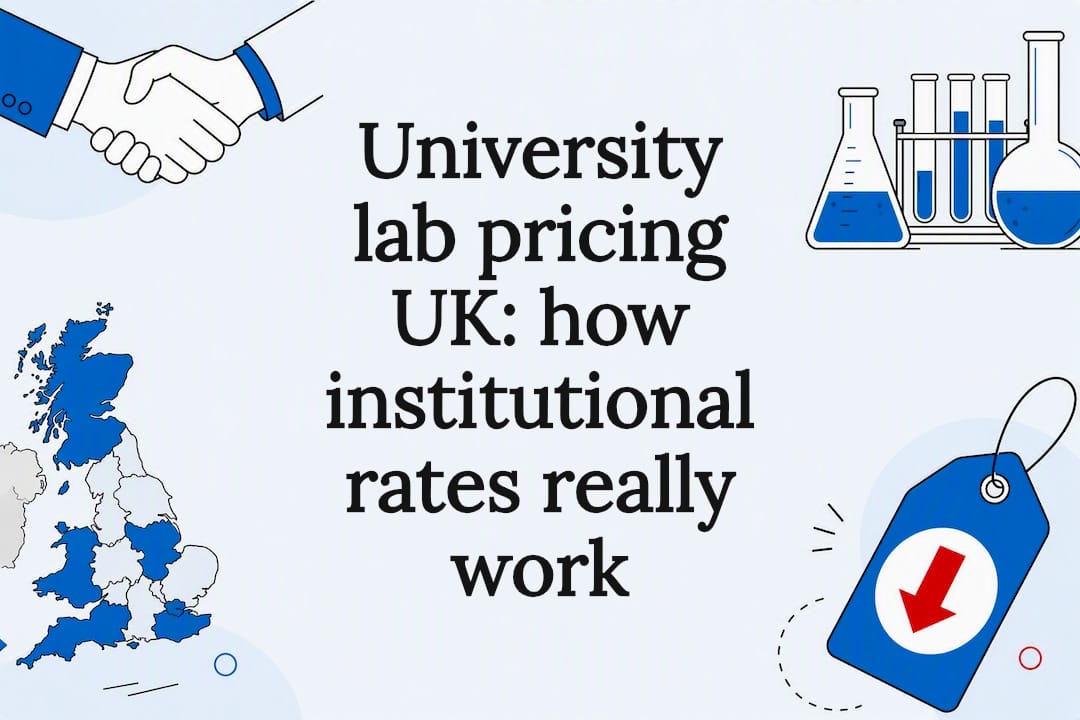 Decorative title card for institutional lab pricing article