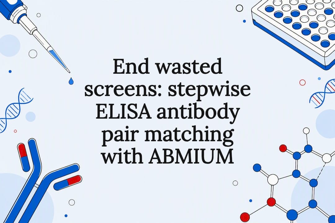 Decorative title card illustration for ELISA antibody pair matching article