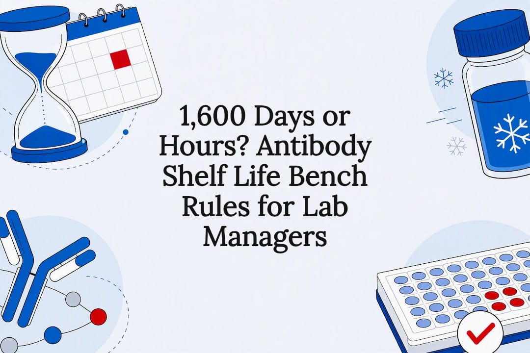 Antibody shelf life title card illustration