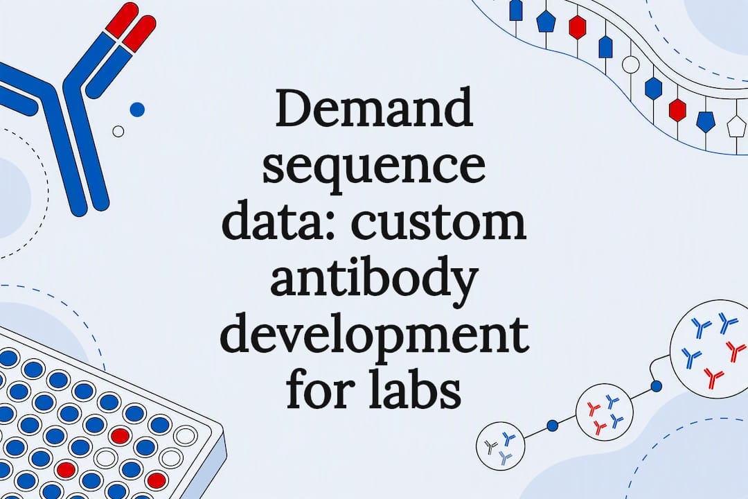 Custom antibody development title card illustration