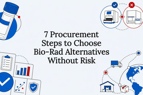 Decorative procurement and reagent verification illustration