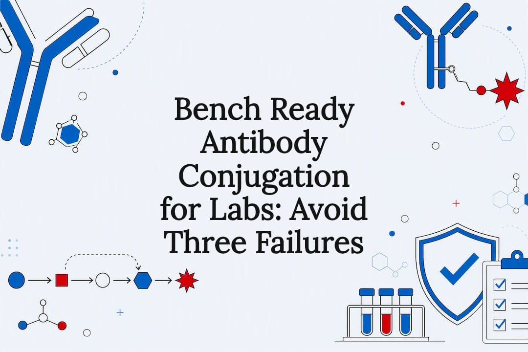 Antibody conjugation editorial title card