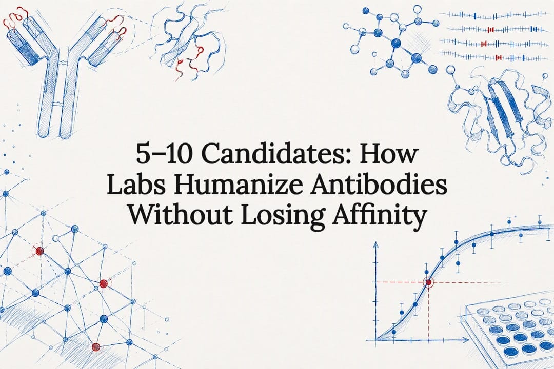 Antibody humanization title card illustration