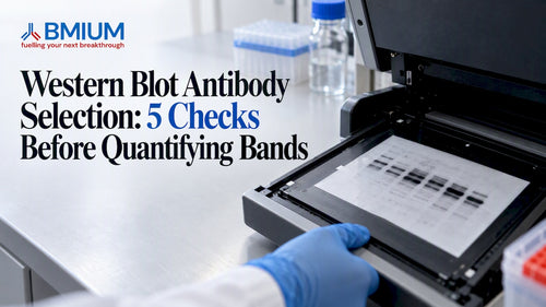 Western blot membrane with visible protein bands