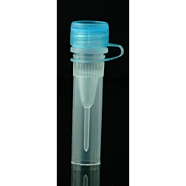 0.5ml Screw Cap Microcentrifuge Tube, Self Standing, Unattached External Thread Hinged Cap with Sealing Ring, Sterile, 50/Pck, 500/Cs — NEST Cat. No. 633011-N
