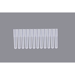 1.1ml Cluster Tubes,  12-Tube Strip Format, rack packaging, Non-Sterile, 8/rack, 80/pk, 400/cs — NEST Cat. No. 628132