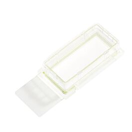 Nest Cell Culture Chamber Slides, 1 well w/glass slide, Clear, 9.40 cm2, 2.5-5.5ml, 6/pk, 12/cs — NEST Cat. No. 230101