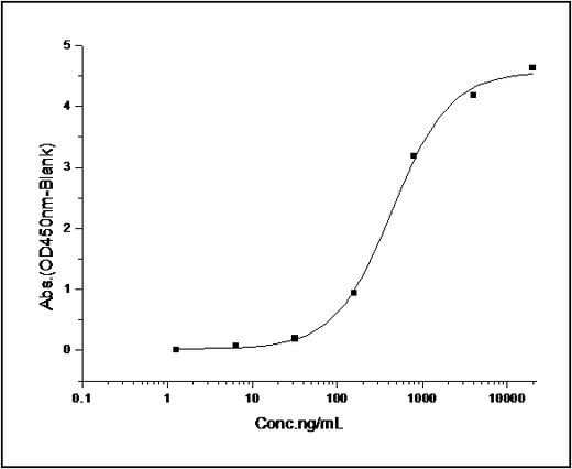 Immobilized human rat FCGR2B-His (Cat: PKSR030402) at 10 μg/ml (100 μl/well) can bind biotinylated human IgG1, The EC<sub>50</sub> of biotinylated human IgG1 is 0.3-0.8 μg/ml.