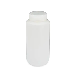 1000ml Wide Mouth Round Storage Bottle, Natural Color,  PP, Sterile, 5/pk, 50/cs — NEST Cat. No. 334401