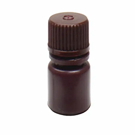 8ml Narrow Round Storage Bottle, Amber Color, HDPE, Sterile, 20/pk, 400/cs — NEST Cat. No. 335301