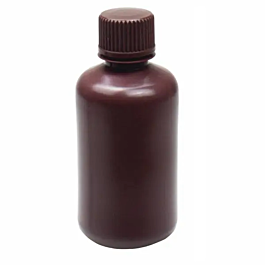 125ml Narrow Mouth Round Storage Bottle, Amber Color, PP, Sterile, 10/pk, 100/cs — NEST Cat. No. 339203