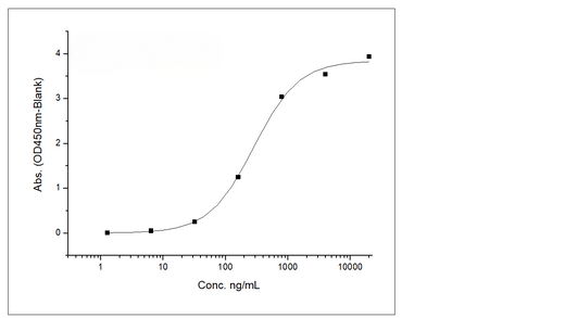 Immobilized Monoclonal Anti-Human CD19 Antibody (IgG1) at 2 μg/mL (100 μL/well) can bind Recombinant Human CD19 / Leu-12 Protein (ECD,His Tag) (Cat: PKSH030468), the EC<sub>50</sub> is 120-410 ng/mL. (QC tested)