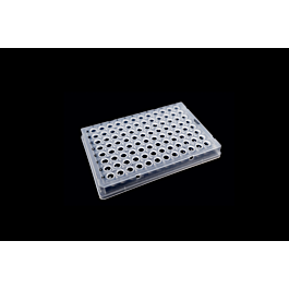 0.1ml 96 Well PCR Plate, Full Skirt, Clear, H1 notch, 25/pk, 100/cs — NEST Cat. No. 402501