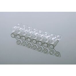 0.2ml PCR 8-strip Tubes, with Flat Caps, Clear, Non-sterile, 120/pk, 1200/cs — NEST Cat. No. 404001