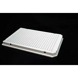 40 μl 384 Well PCR Plates, Semi Skirt, Compatible with Roche Machine, White, A24 Notch, Sterile, 10/pk, 50/cs — NEST Cat. No. 409033