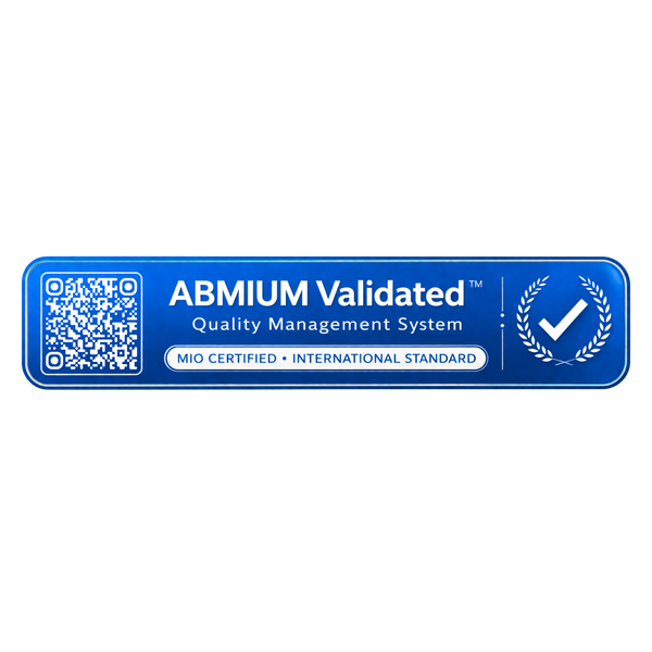 ABMIUM Validated rectangle badge