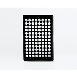 96 Well Cell Culture Plate, Black frame with clear PS bottom, Flat bottom, TC Treated, Sterile, 1/pack, 30/cs — NEST Cat. No. 701401