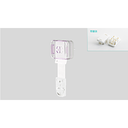 NEST Aseptic Connector, Mini, With Plug, 1/4" ID Tubing, PC Material, Non-Sterile, Double Bag Package, 1 pc/pack, 10 packs/bag, 1bag/case, 10pcs/case — NEST Cat. No. 747624