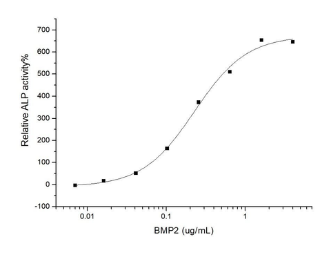 Measured by its ability to induce alkaline phosphatase production by MC3T3-E1 mouse osteoblastic cells. The ED<sub>50</sub> for this effect is typically 0.1-0.5μg/mL.