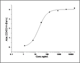 Measured by its binding ability in a functional ELISA. Immobilized mouse SIRPA-His at 10 μg/ml (100 μl/well) can bind human CD47-Fc (Cat: PKSH030857), The EC<sub>50</sub> of human CD47-Fc (Cat: PKSH030857) is 0.05-0.13 μg/ml.