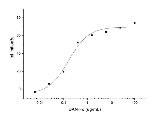 Measured by its ability to inhibit BMP4-induced activity in MC3T3-E1 Mouse osteoblastic cells. The ED<sub>50</sub> for this effect is typically 0.2-1.2 μg/ml in the presence of 50 ng/mL of recombinant human BMP4.