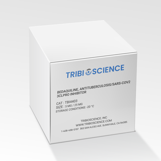 Bedaquiline, Antituberculosis/SARS-CoV2 3CLpro inhibitor