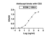Research Grade Alefacept binds to Recombinant Human CD2 Protein, N-His in ELISA Assay
