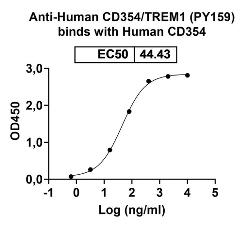 Anti-Human CD354/TREM1 (PY159) binds to Human CD354/TREM1 Recombinant Protein, C-Fc in ELISA Assay