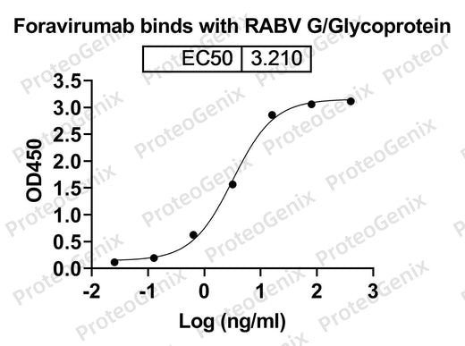 Foravirumab Biosimilar - Anti-G;Glycoprotein mAb - Research Grade binds to Rabies virus/RABV G/Glycoprotein recombinant protein in ELISA assay
