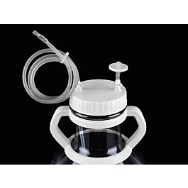 3L Wide-mouth High Efficiency Erlenmeyer Flask Bi-directional Transfer Cap with TPE Tube (50cm 1/8" ID 1/4" OD), Vent Filter (0.22 μm Φ24mm), without Flask, Sterile, 1/pk, 4/cs — NEST Cat. No. C10322-AZB050B