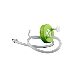 3L Wide-mouth High Efficiency Erlenmeyer Flask Inverted Transfer Cap with TPE Tube (50cm 1/4" ID 7/16" OD), Vent Filter (0.22 μm Φ42mm), without Flask, Sterile, 1/pk, 4/cs — NEST Cat. No. C10333-DZC050B