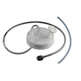 500 mL Erlenmeyer Flask Bi-directional Transfer Cap with Silicon Tube (50cm 1/8" ID 1/4" OD), Male CPC Connector with Female Sealing Cap, Vent Filter (0.22 μm Φ42mm), without Flask, Sterile, 1/pk, 4/cs — NEST Cat. No. C31021-EAC050B