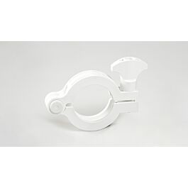 NEST Closure Clamp, 1" to 3/2" Flange, Glass Reinforced White Nylon, Non-Sterile, Double Bag Package, 25 pcs/pack — NEST Cat. No. 750431