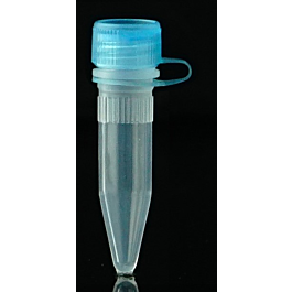 1.5ml Screw Cap Microcentrifuge Tube, Conical Bottom, Attached Hinged Cap with External Thread and Sealing Ring, Sterile, 50/Bag, 500/PK — NEST Cat. No. 634112-N-PK