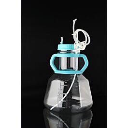 3L High Efficiency Erlenmeyer Flask with Bi-directional Transfer Cap with TPE Tube (50cm 1/4" ID 3/8" OD), Vent Filter (0.22 μm Φ24mm), , Sterile, 1/pk, 4/cs — NEST Cat. No. C10223-BZC050A