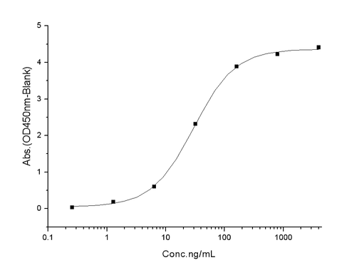 Immobilized Human CD55 His (Cat: PKSH031878) at 2 μg/ml (100 μl/well) can bind Human CD97 hFc (Cat: PKSH031170), the EC<sub>50</sub> of Human CD97 hFc is 15-65 ng/mL.