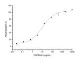 Measured by its ability to inhibit FGF acidic (aFGF / FGF1) dependent proliferation of Balb/c3T3 mouse embryonic fibroblasts. The ED<sub>50</sub> for this effect is typically 5-25ng/mL.