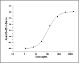 Immobilized mouse PDPN-Fch at 10 μg/ml (100 μl/well) can bind biotinylated human CLEC1B-His (Cat: PKSH031326), The EC<sub>50</sub> of biotinylated human CLEC1B-His (Cat: PKSH031326) is 0.04-0.08 μg/ml.