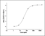 Measured by its binding ability in a functional ELISA. Immobilized human EphB4 at 2 μg/ml (100 μl/well) can bind human EphrinB2 with a linear range of 1-25 ng/ml.