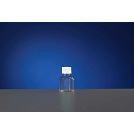 125mL PETG Square Media Bottles, Sterile, Tray-Packed, 24/pk, 96/cs — NEST Cat. No. 353513