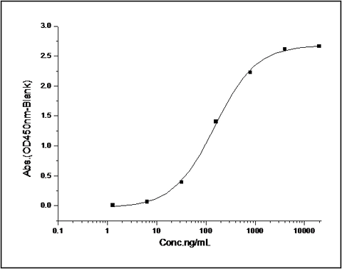 Measured by its binding ability in a functional ELISA. Immobilized human EphB4 at 2 μg/ml (100 μl/well) can bind human EphrinB2 with a linear range of 1-125 ng/ml.